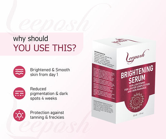 Cosderma Leeposh 5% Alpha Arbutin Skin Brightening Serum for Brightening Pigmentation Blemishes, Dark Spots, 30ml