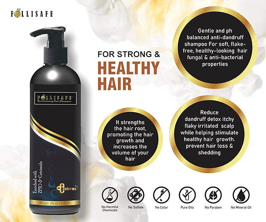 Follisafe hair shampoo Antidandruff Shampoo Zinc PCA, 180ml