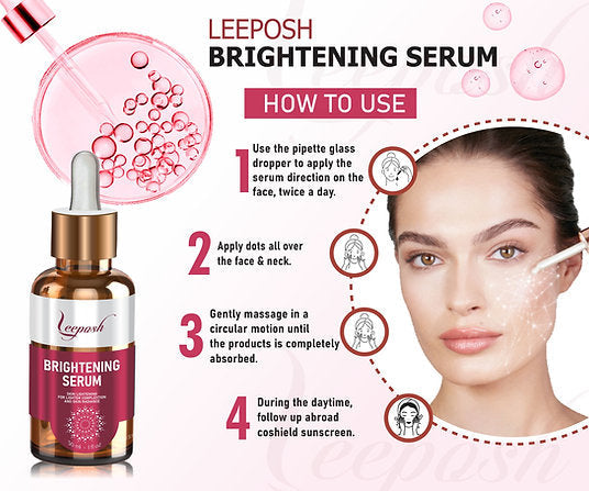 Cosderma Leeposh 5% Alpha Arbutin Skin Brightening Serum for Brightening Pigmentation Blemishes, Dark Spots, 30ml