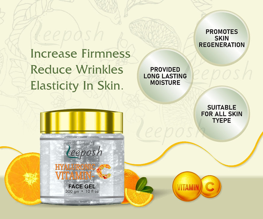 Cosderma Leeposh Hyaluronic Vitamin C Face gel, 300gm