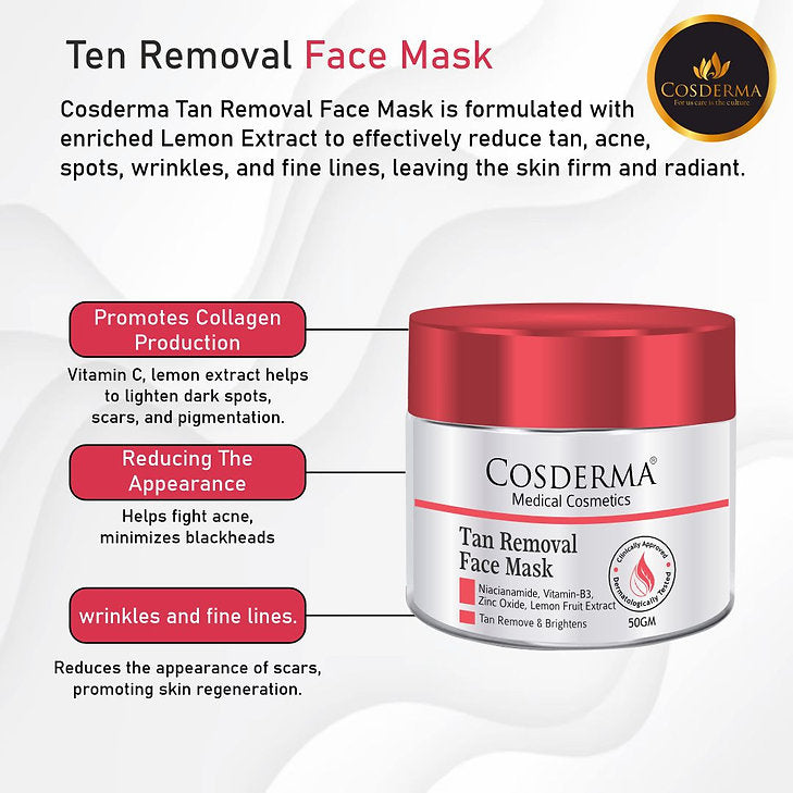 Cosderma Tan Removal Face Mask, 50gm