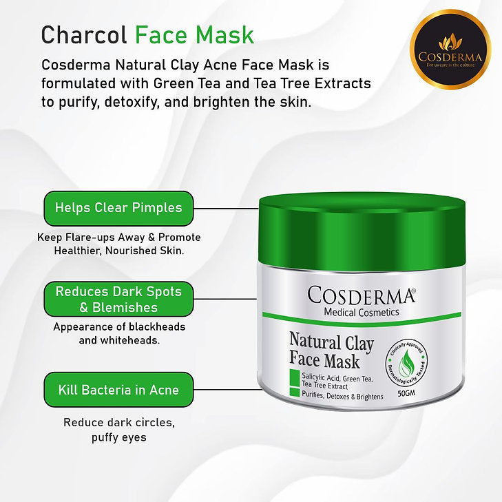 Cosderma Natural Clay Face Mask, 50gm