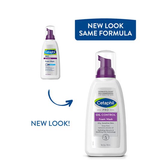 Cetaphil PRO Oil Control Foam Face Wash for Acne & Oily Prone Skin, 236ml
