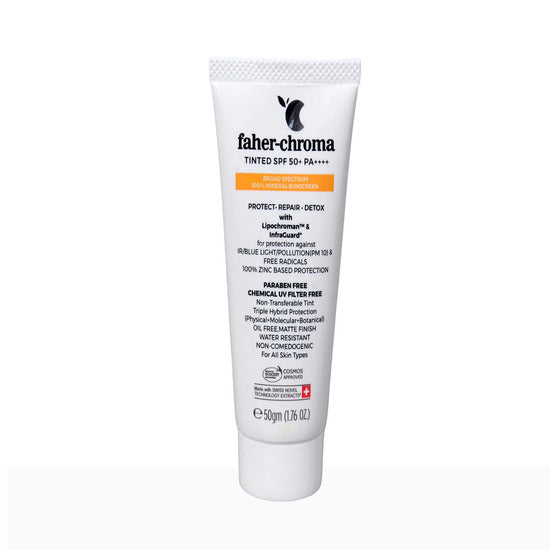 Faher-Chroma Tinted SPF 50+ Sunscreen PA++++, 50gm