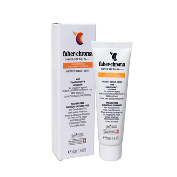 Faher-Chroma Tinted SPF 50+ Sunscreen PA++++, 50gm