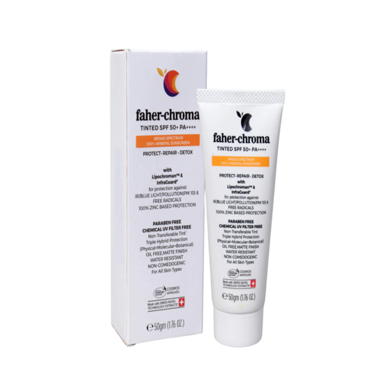 Faher-Chroma Tinted SPF 50+ Sunscreen PA++++, 50gm