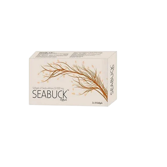 Seabuck Sea Buckthorn Seed Oil Supplement 500mg - (30 Softgel Cap)